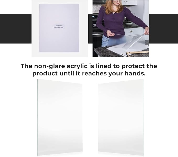 Non-Glare Acrylic Replacement for 4x8 Picture Frame, Replacement Plexiglass for 4x8 Photo Frame, UV-Resistant Non-Glare Acrylic Cover Sheet