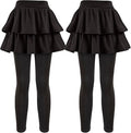 Girls School Uniform Pants Leggings with Skirts Stretch Warm Jegging 4-12 Years
