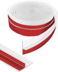 Orghtin T-Shaped Silicone Seal Strip, Clear Sealer Weather Stripping Door Seal Strip, 40Ft x 1.97 in Draft Stopper for Side of Door