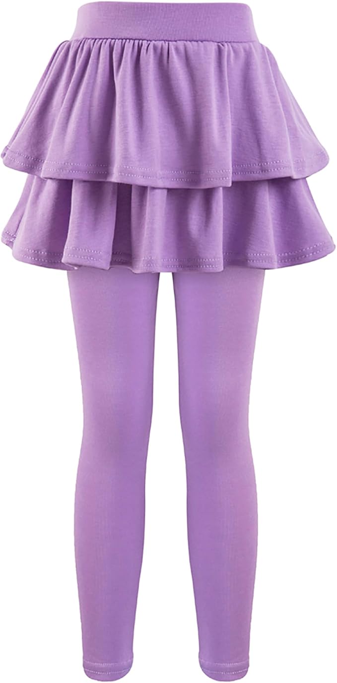 Girls School Uniform Pants Leggings with Skirts Stretch Warm Jegging 4-12 Years