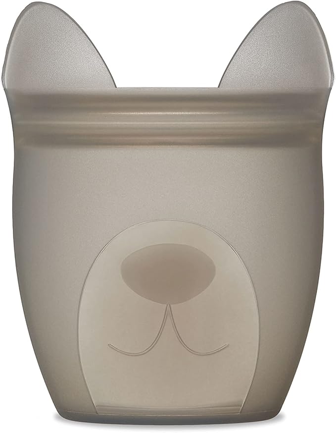 Zip Top Reusable 100% Silicone Baby + Kid Snack Containers- The only containers That Stand up, Stay Open and Zip Shut! No Lids! Made in The USA - Full Set of 4