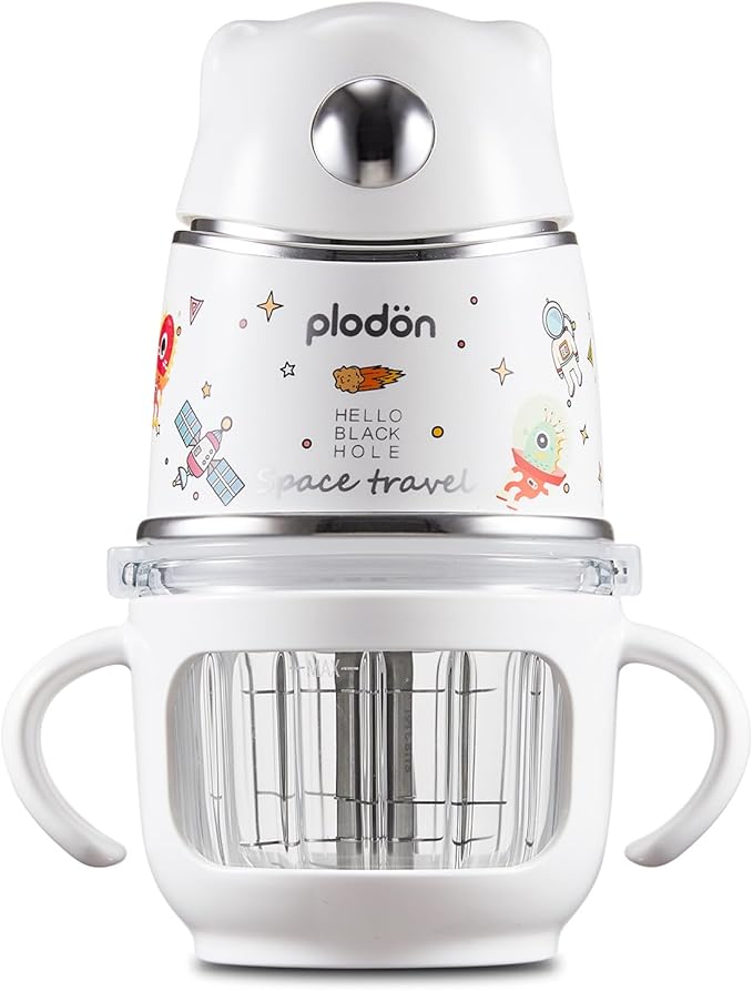Baby Food Maker - Food Puree Processor, Fruits, Vegetables, Meats and Potatoes Mini Food Blender, Suitable for Avocados, Grapes and Strawberries Space Silver, 10 oz Gift Package