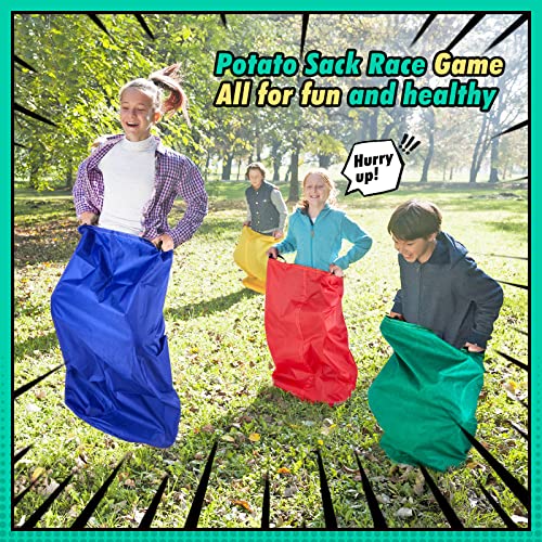 Redllo 6 Pack Potato Sack Race Bags for Kids Adults Family Outdoor Field Day Birthday Party Yard Backyard Camping Picnic Easter Fall Themed Thanksgiving Halloween Christmas 4th of July Party Games - color: 6PCS