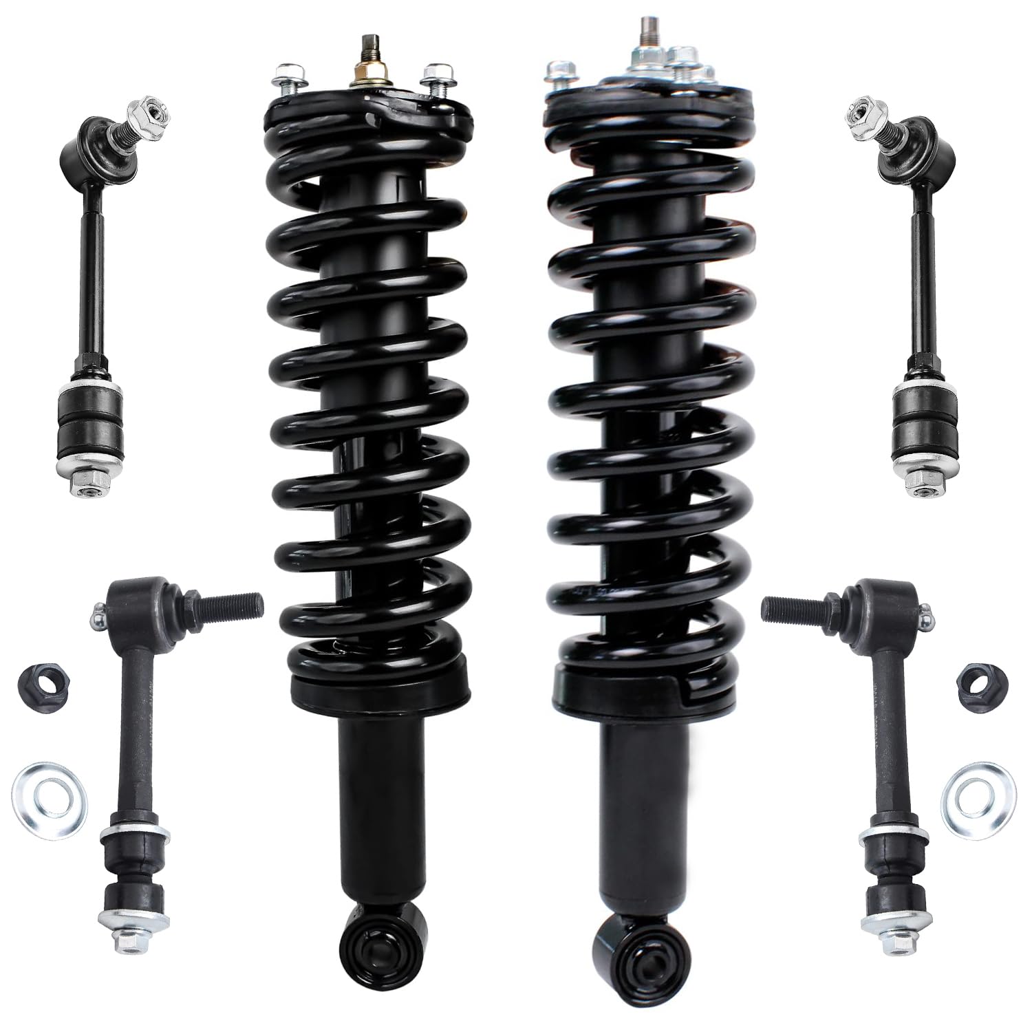 Detroit Axle - 4WD V6 Front Struts Kit for 1996-2002 Toyota 4Runner 2 Front Ready Struts w/Coil Spring 4 Front & Rear Sway Bar E