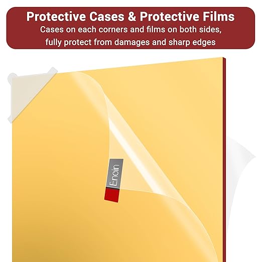 Enoin 8 x 12 Inch Gold Acrylic Sheet - Cut to Size Plexiglass Sheets 1/8 inch Thick, Small Wall Mirrors for Wall Decor DIY Craft Acrylic Sign