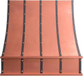 CT Copper Tailor Sloped Copper Vent Hood Island Mount,30'' W,48''H, 610 CFM Exhaust Fan,Stainless Steel Vent,LED Light,Dishwasher-Safe Baffle Filters,VH8TR1