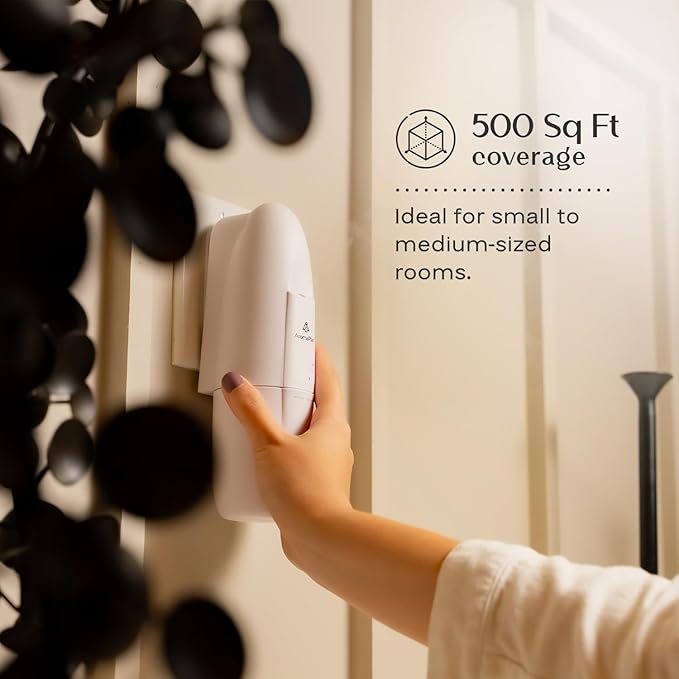 AromaPlan Authentic 2025 Upgraded Plug in Waterless Diffuser (2 Fragrances Included) -Cold Air & Nanotechnology Diffusers for Home & Office- Silent Wall Diffuser Plug in (1 Device +2 Scents)