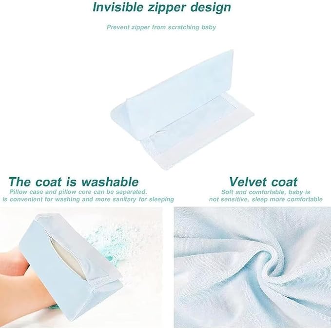 Baby Side Sleeper Weddge Adjustable Soft and Breathable Newborn Pillow