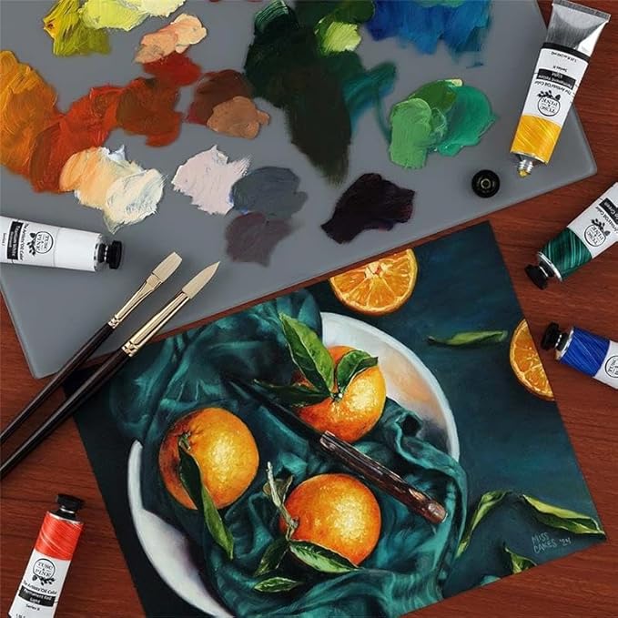 Tusc & Pine Artist Oil Paint - Yellow Ochre Light, 40 ml, Non-Yellowing, Rich & Creamy Consistency, Maximum Pigment Load, Small Batch Milled Oil Paints Made in the USA for Professional Artists