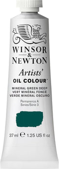 Winsor & Newton Artists' Oil Color, 37ml (1.25 oz) Tube, Mineral Green Deep