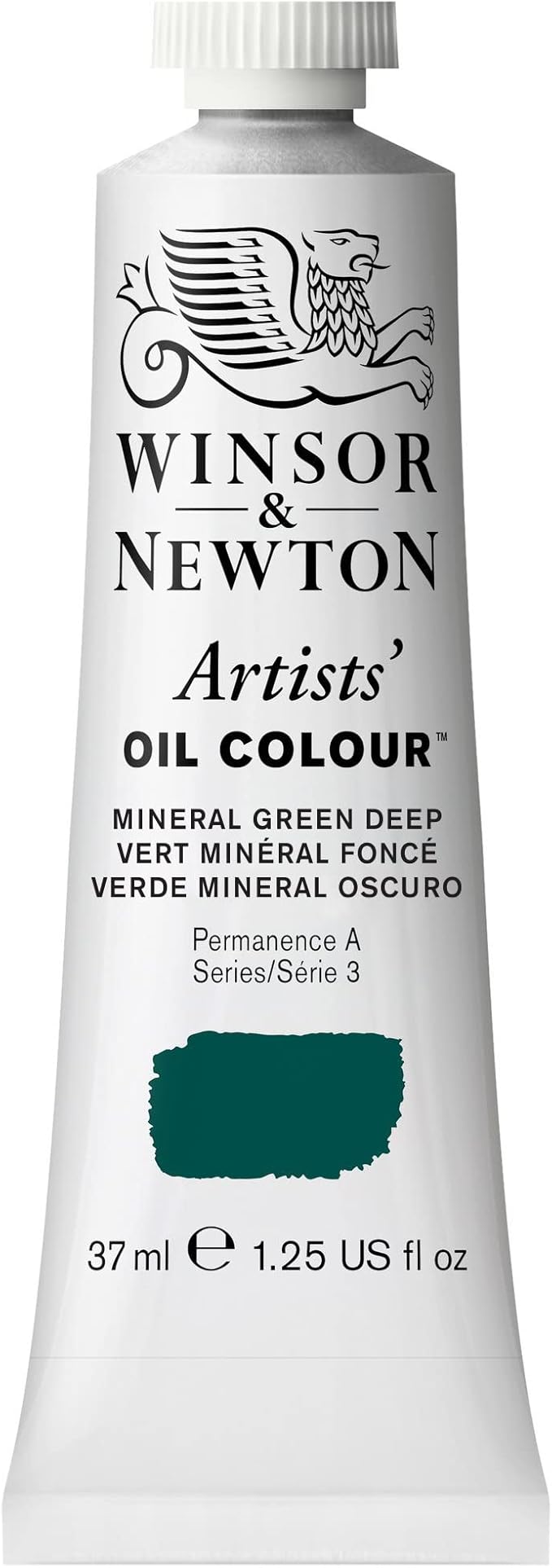 Winsor & Newton Artists' Oil Color, 37ml (1.25 oz) Tube, Mineral Green Deep