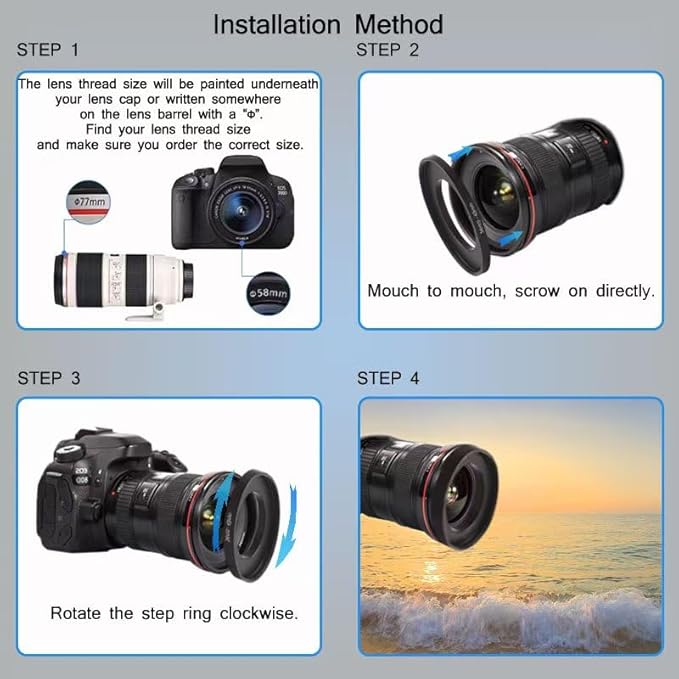YAMAFOO 67mm to 72mm Step Up Ring/Step Down Rings Filter Adapter for All Brands UV ND CPL Metal Ring Step-Up Rings Adapter Filter,Black (67-72)