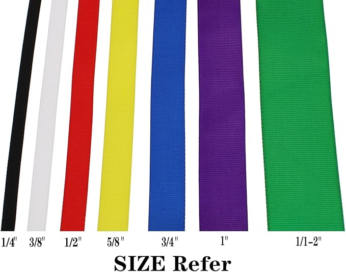 Solid Grosgrain Ribbon 25 Yard Each Roll 100% Polyester Woven Edge (1/4", Pink)