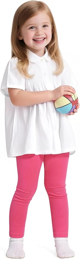 Witwot 3 Pack Baby Girls Leggings Toddler Kids Soft Cotton Pants Size 18M-5T