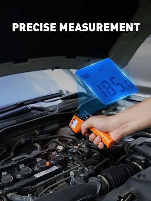 SMART JERRY - Infrared Thermometer Gun | Non-Contact Digital Temperature Gun with -58°F to 788°F Range for Cooking, HVAC | Industrial & Home Use | Instant-Read with Backlit Display