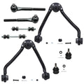Detroit Axle - 8pc Front End Control Arms Kit for C1500 C2500 Suburban C3500 Chevy GMC, 2 Upper Control Arms + Ball Joint 2 Oute