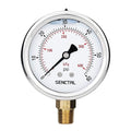 SENCTRL 60 Psi Glycerin Liquid Filled Low Pressure Gauge, 2.5" Dial Size, 1/4" NPT Lower Mount, Stainless Steel Case, Pool Sand Filter Water Pump Tire Water Oil Air Pressure Test