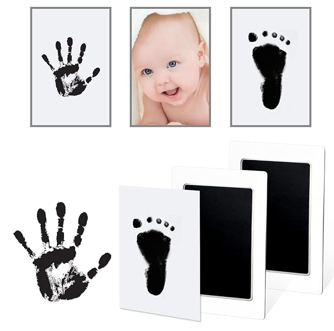 1-Pack Clean Touch Ink Pad for Baby Handprints and Footprints, Baby Footprint Kits,Inkless Hand and Footprint Kit,No Mess Ink Pad for Baby Hand and Footprints,Baby Shower Gifts for New Moms