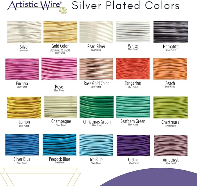 Artistic Wire, 22 Gauge Tarnish Resistant Colored Copper Craft Wire, Powder Blue, 15 yd