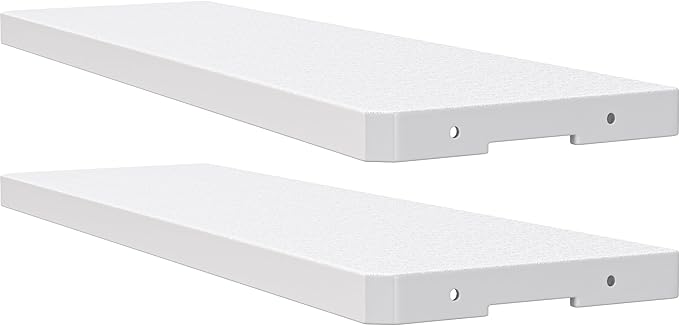 YITAHOME Resin Storage Shed Shelves for 35 Cuft Horizontal Storage Sheds, 47 in x 12.6 in Waterproof Rack with 8 Screws for 4x2.5 Ft Horizontal Garden Storage Accessories, Easy Assembly, 2PCS, Gray