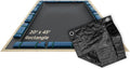 Buffalo Blizzard Deluxe Winter Cover for 20 ft x 45 ft Rectangle Inground or Above Ground Swimming Pools | Blue/Black Reversible | 5-Foot Additional Material
