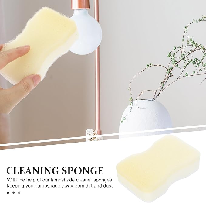 Didiseaon 15pcs Lampshade Cleaner Sponge Set, Dry Cleaning Dust and Soot Removal Sponges, Reusable Fabric Cleaning Puff for Lampshades, Curtains, Pet Hair, and Crafts