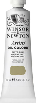 Winsor & Newton Artists' Oil Color, 37ml (1.25 oz) Tube, Davy's Gray