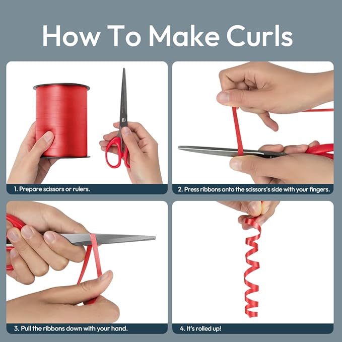 KMER LIFE Premium Gold Shiny Curling Shiny Ribbon, 1/5" Wide x 500 Yards Christmas Curling Ribbons for Gift Wrapping, Party Decoration, Balloon String, Ribbons for Florist Flower (1 Roll)
