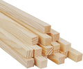 1/2" x 12" Square Wood Dowels Wooden Dowel Rods for Crafting, 15 PCS Square Wood Sticks for Crafts, Unfinished Pine Hardwood Sticks for Woodworking Models Making Dollhouses Miniatures