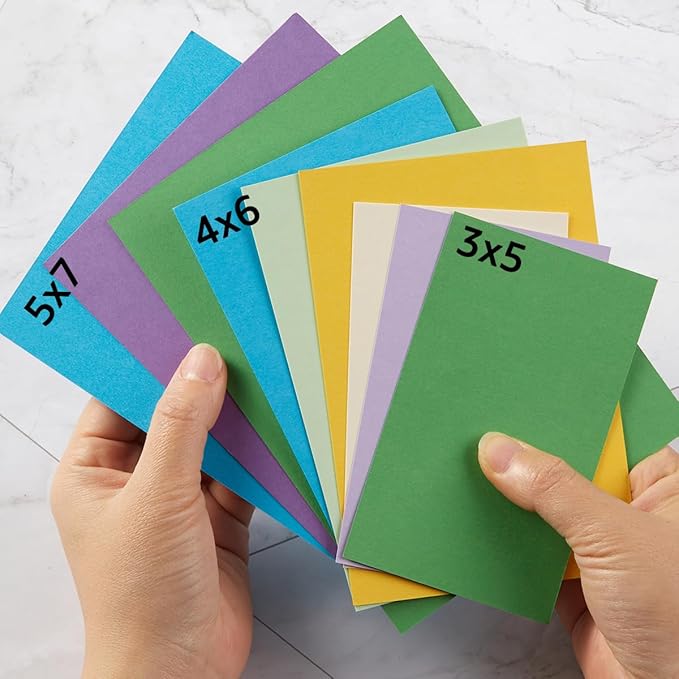 50 Sheets Blank Cardstock Paper 250 GSM Thick Heavy Cards Stock for DIY Art Projects, Card Making, Postcards, Greeting Cards, Birthday Party, Wedding Invitation (Multicolor, 4x6 inches)