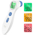 Forehead Thermometer for Adults and Kids, Digital Touchless Thermometer for Baby, Infants and Toddlers, 3 Color Fever Alarm, 1s Fast Accurate Reading, Non Contact