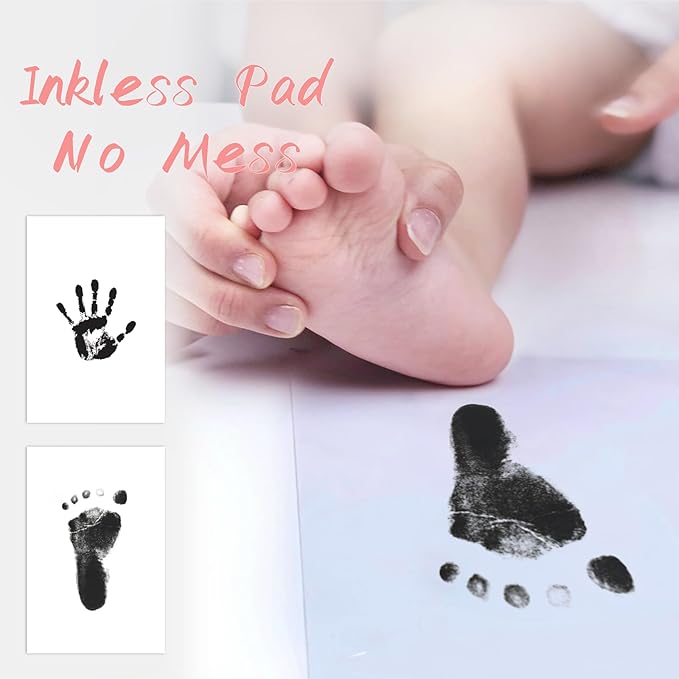 1-Pack Clean Touch Ink Pad for Baby Handprints and Footprints, Baby Footprint Kits,Inkless Hand and Footprint Kit,No Mess Ink Pad for Baby Hand and Footprints,Baby Shower Gifts for New Moms