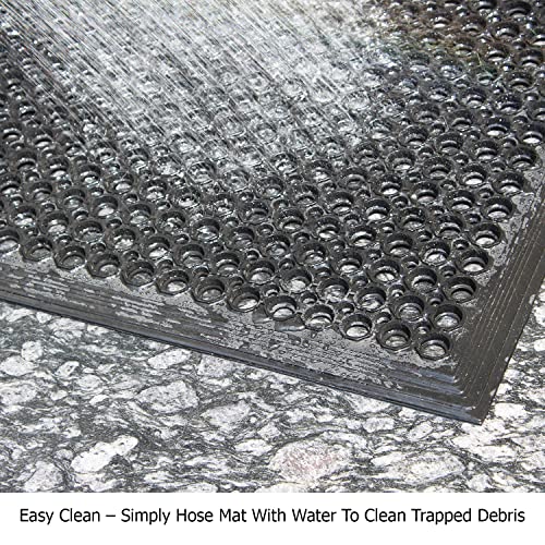 IRONGATE Rubber Doormat - Anti Fatigue Large 36x60 Rubber Floor Mat - Non Slip Indoor Outdoor Heavy Duty Commercial Kitchen Mat - Ramp Pool Restaurant Garage Big Floor Mat - Anti Slip Bar Drainage Mat - size: 36"L x 60"W x 0.5"Th