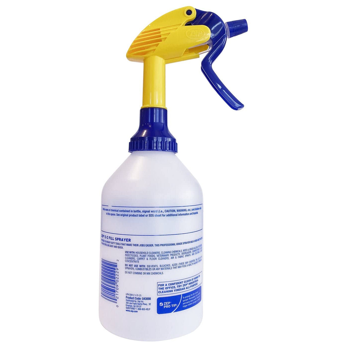 Zep E-Z Fill Professional Sprayer - 32 Ounce (Case of 8) - U43008 - Wide Mouth Spray Bottle for Easy Pouring, High Output, Great for Cleaners, Degreasers and More!