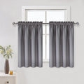 DWCN Blackout Curtains for Living Room Thermal Insulated, Energy Saving & Noise Reducing Bedroom Curtains, Grey, W 52x L 36 Inch, Set of 2 Rod Pocket Curtain Panels