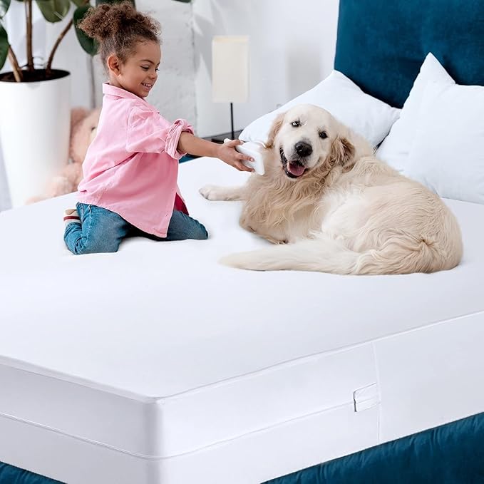 Utopia Bedding Zippered Mattress Encasement King Size (Pack of 4), 100% Waterproof, Dust Mite and Bed Bug Proof Mattress Protector, Absorbent 6-Sided Mattress Cover