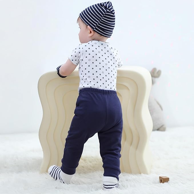 Baby Bodysuit and Pant Set 10-pcs Cotton Soft Newborn Boy Girl Clothes Outfits