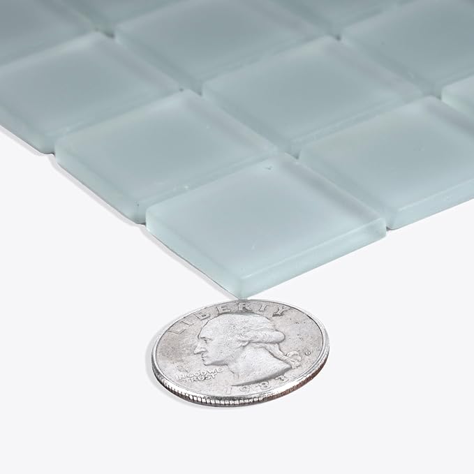 1"x1" Chic Gray Matte Finished Glass Mosaic Tile (9.67 Sq ft- Box of 10 Sheets)