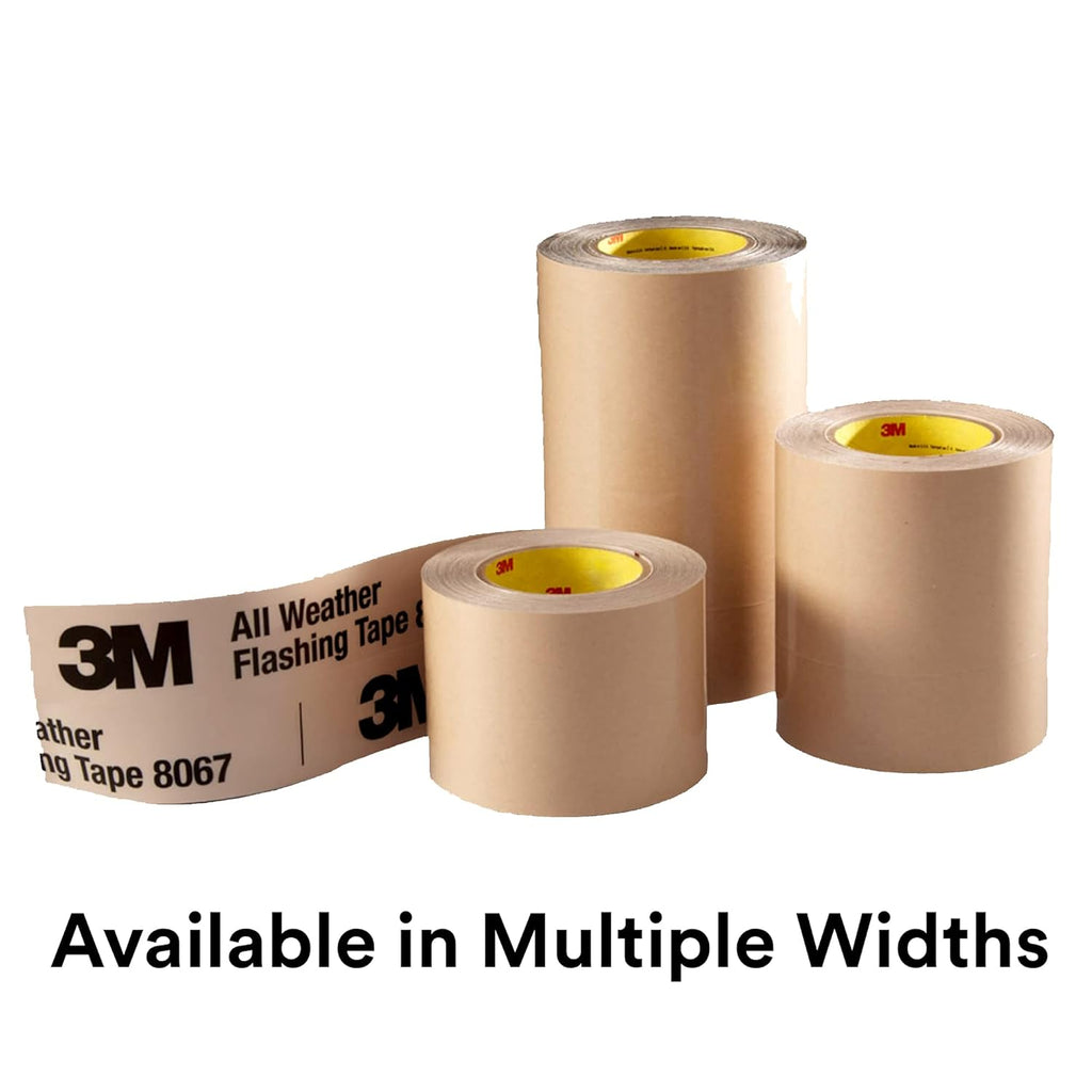 3M All Weather Flashing Tape 8067, 9 in x 75 ft, 1 Roll, Adhesive Backed Split Liner, Prevents Moisture Intrusion, Waterproof Flashing Seals Doors, Windows, Openings in Wood Frame Construction