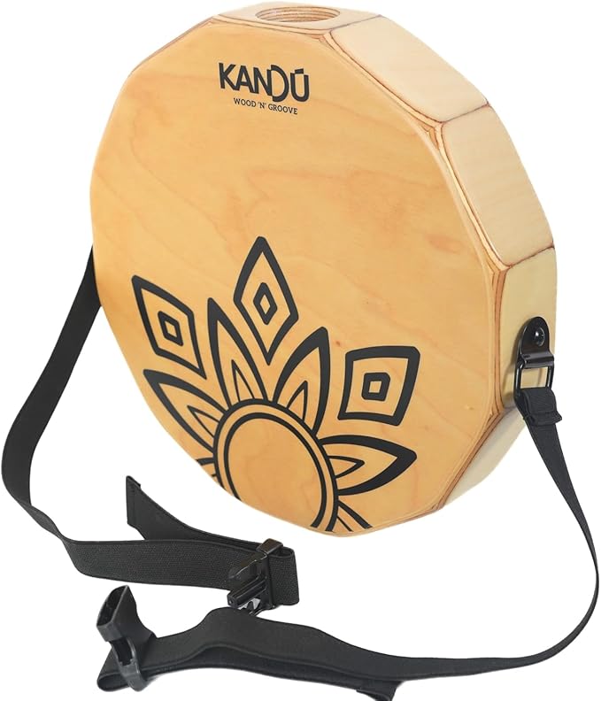 KTÄK -The First Handcrafted, Hand Drum Percussion, Two-Sound Cajón Body Snare, Portable Cajon by Kandu (Natural Wood/Black Logo)