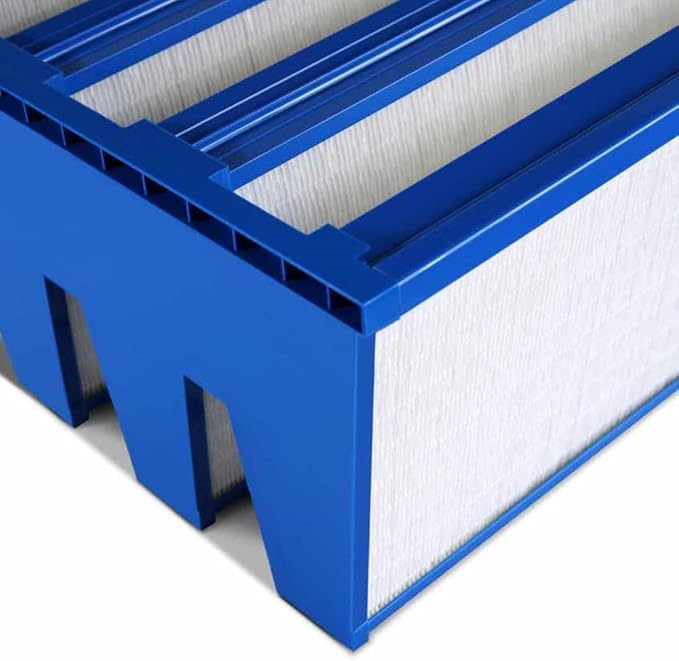 Mini Pleat Rigid Microglass V-Bank Air Filter 24x20x12 (4V) – MERV 15 ASHRAE 52.2 High-Efficiency HVAC Filter for Commercial, Industrial, Hopsitals & Cleanroom Use