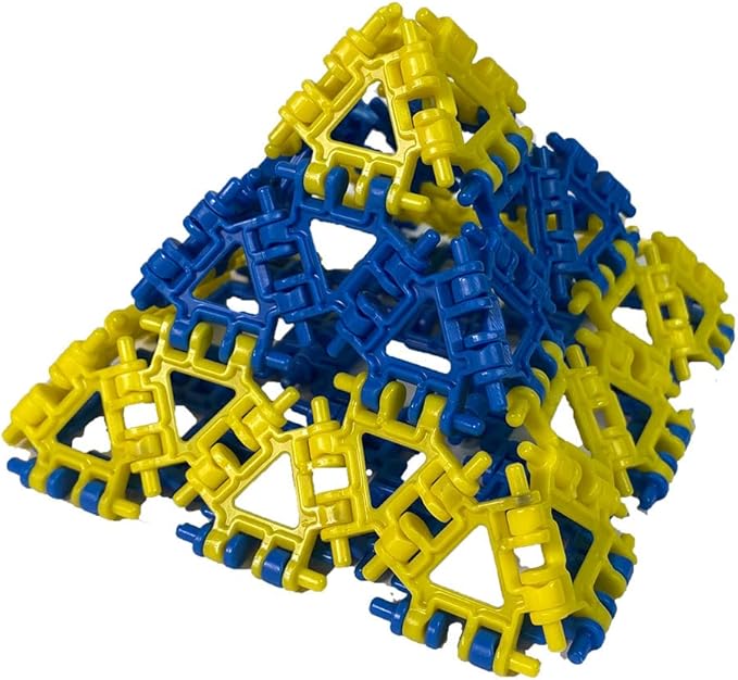 That Hinge Toy 82 Piece Yellow + Purple Set, Animal + More STEM Construction Toy Building Set