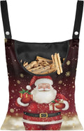 Christmas Santa Claus 2025 Waterproof Clothespin Pouch - Space-Saving Hanging Hook Bag for Holiday Laundry & Garage Storage