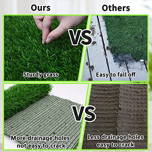 Grass Pad for Dogs 28 x 40 inches, Strong Absorbency Soft Artificial Turt for Pets Potty Training, Easy to Clean Fake Grass for Dog Indoor Outdoor Use (1 Pack) - size: 40.2x28.0 Inch