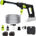 24V Cordless High Pressure Washer,Portable Power Washer with Rechargeable Battery 6-in-1 Nozzle,Handheld High-Pressure Car Washer Gun,2 Batteries,12M Long Range,Suitable for Car Washing,Farm Cleaning