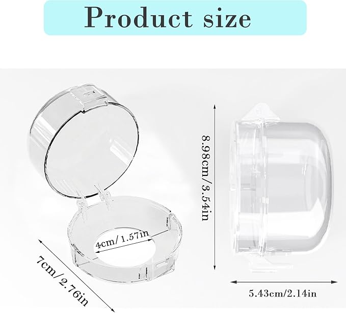 2 Pack Deadbolt Child Safety Lock Cover, Child Proof Door Knob Cover, Large Size Door Safety Deadbolt Lock for Kids, 2.76 * 2.14"