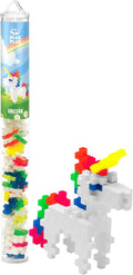 Plus Plus 3D Figure Building Block Set, Fun Stem Toys for Kids, 70 Interlocking Pieces - Unicorn Mini Maker Tube