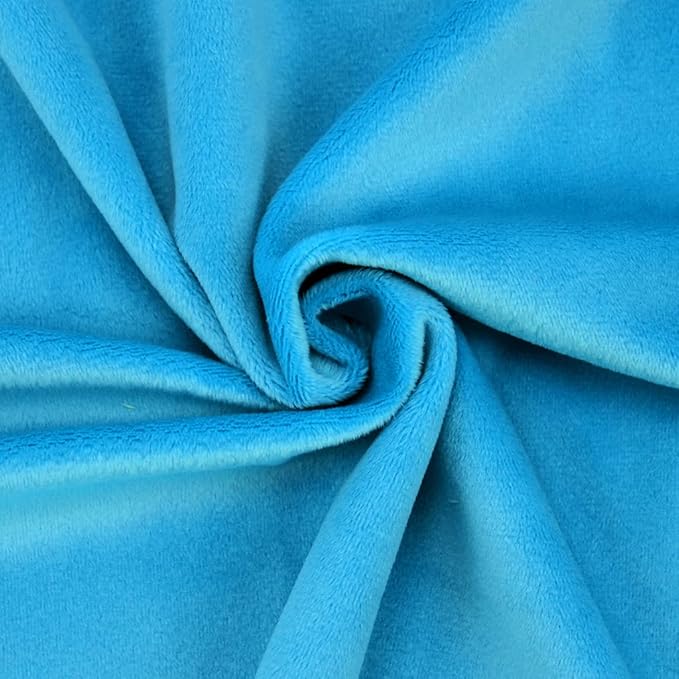 kullaloo Plush Fabric | Solid Blue Minky Fabric for Sewing | Super Soft Cuddle Material | 39.5x29.5 | Plushies, Baby Blankets, Pillows, Dog Beds, Cat Beds, Beanies, Baby Accessories, Apparel & More