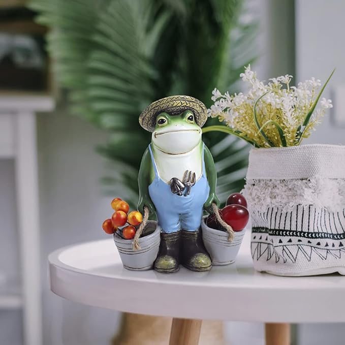 Frog Garden Decor, Frogs Garden Statue for Yard, Garden, Indoor Outdoor Decoration and Housewarming Gift