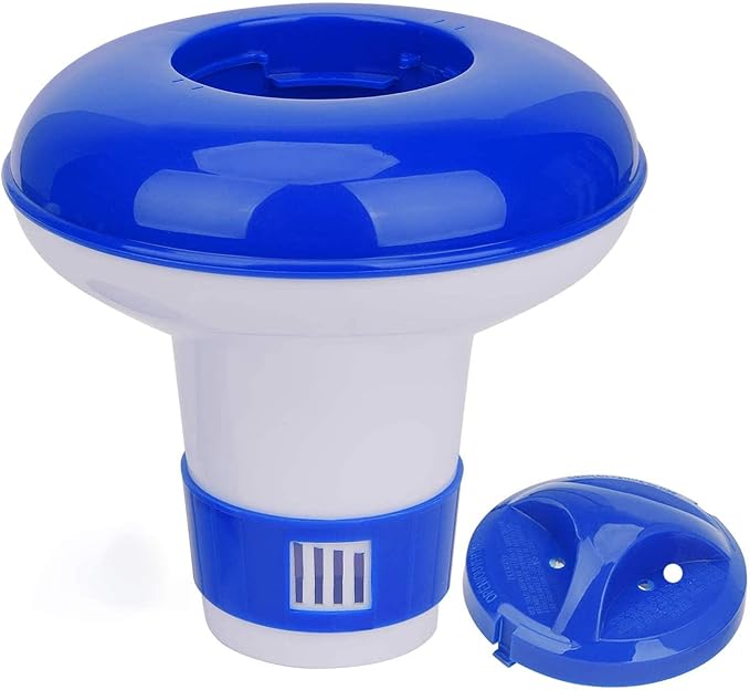 Floating Mini Spa Chemical Dispenser, Chlorine/Bromine Tablet Floater for 1 Inch Tablets, Idea for Spa, Hot Tub &,Fountain, Inflatable & Above-Ground Pools
